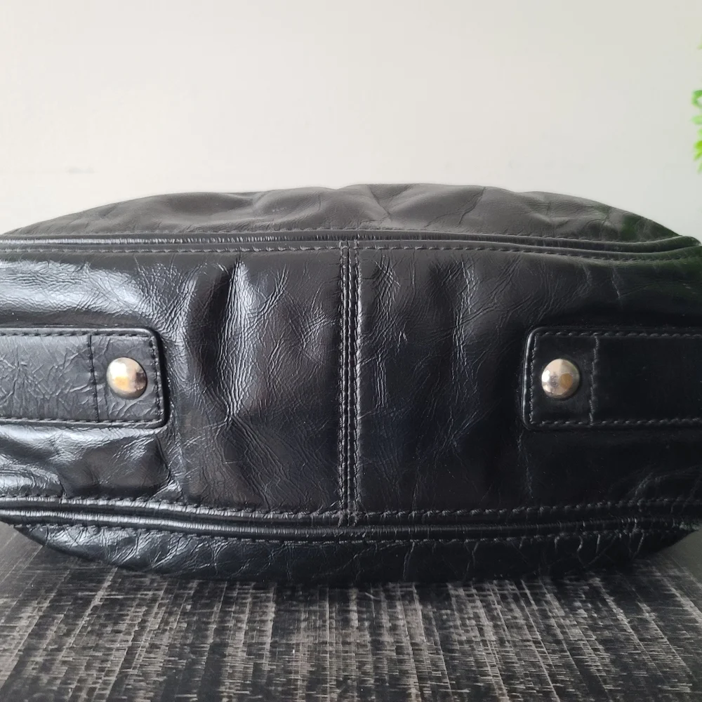 Coach Zoe Black Leather Hobo Shoulder Bag #F15478 - Picture 10 of 14